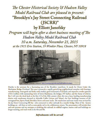 Brooklyn's Jay Street Connecting Railroad” by Elliott Janofsky. 2015-11-21